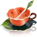 floral cup and saucer set